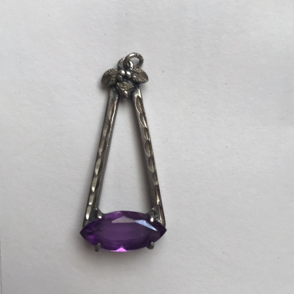 Black Hills Jewelry - Black Hills Silver Pendant or Charm with Purple Stone